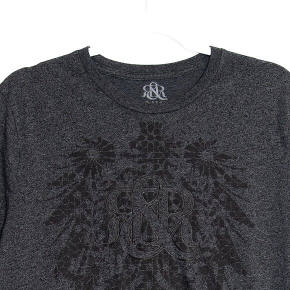 Rock & Republic Mens Graphic T-Shirt Charcoal Heather Short Sleeve - Picture 5 of 10